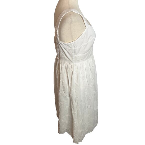 J.Crew $148 Eyelet Midi Dress in White Size 14 CI223 - Picture 5 of 9